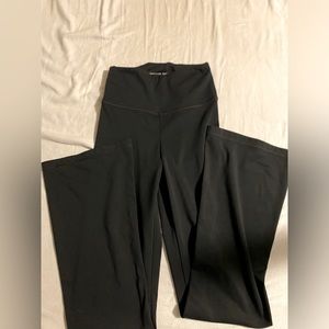 black flare leggings